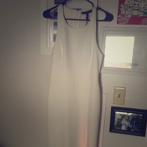 Bcbg Gorgeous white dress with sexy slit and back